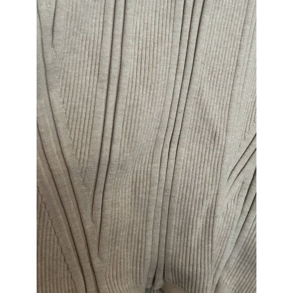 White House Black Market Beige Ribbed Stretch Long Sleeve Turtleneck Sweater XL - Picture 7 of 7